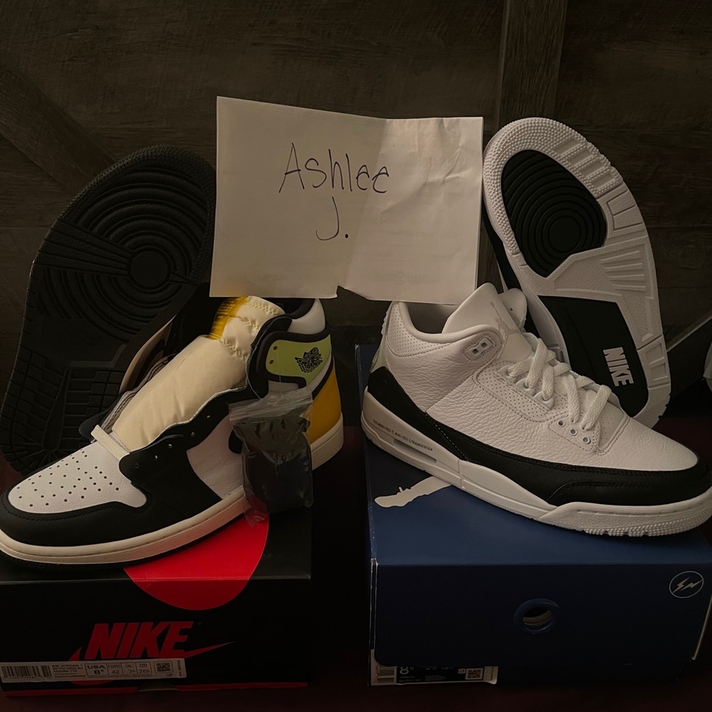 ‼️SOLD‼️ Deadstock Jordan 1 Volt Jordan 3 Fragment